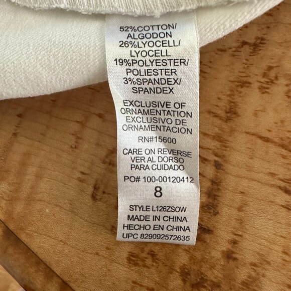 Wit & Wisdom Absolution Jeans High Rise Ankle Skimmer Optic White Denim Size 8 - Picture 4 of 4